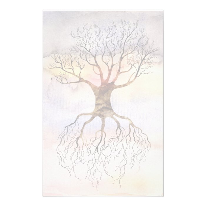 Tree Against The Sky Stationery Paper