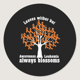 Tree Aml Leukemia Awareness  Classic Round Sticker