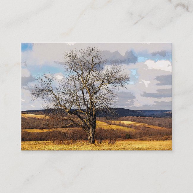 Tree and Distant Hills ATC