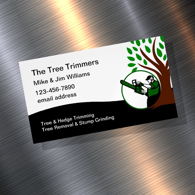 Tree And Hedge Trimming Business Card Magnets (Creator Uploaded)