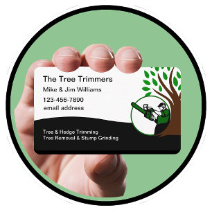Tree And Hedge Trimming Service Business Card