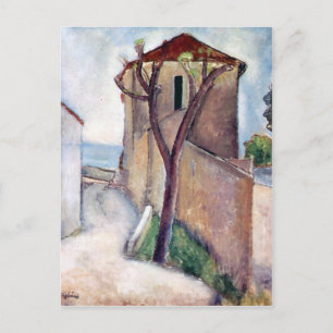 Tree and House by Amedeo Modigliani Postcard