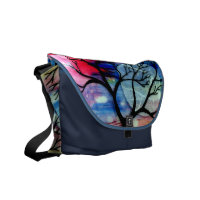 Tree and Ink Transparent Layers Courier Bags