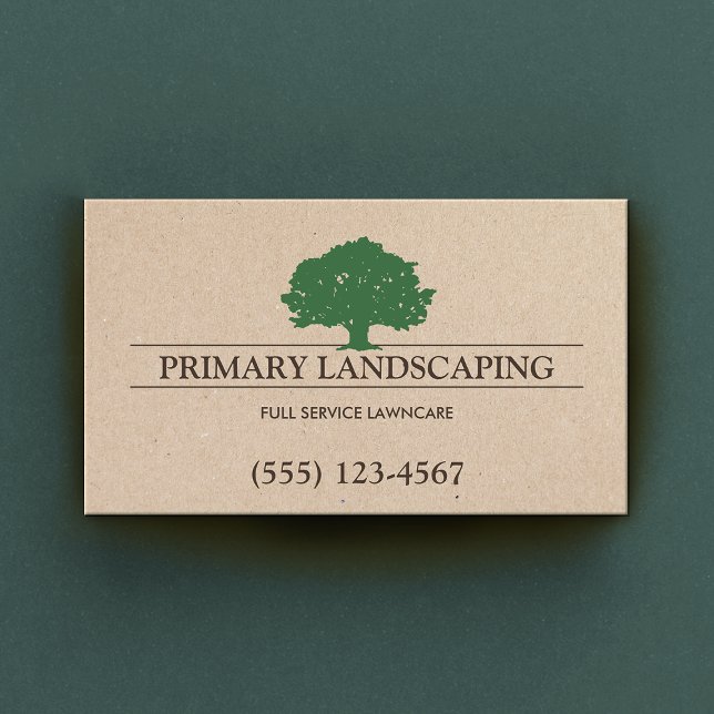 Tree and Lawn Service Landscaping Business Card (Creator Uploaded)