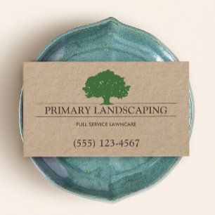 Tree and Lawn Service Landscaping Landscaper Business Card