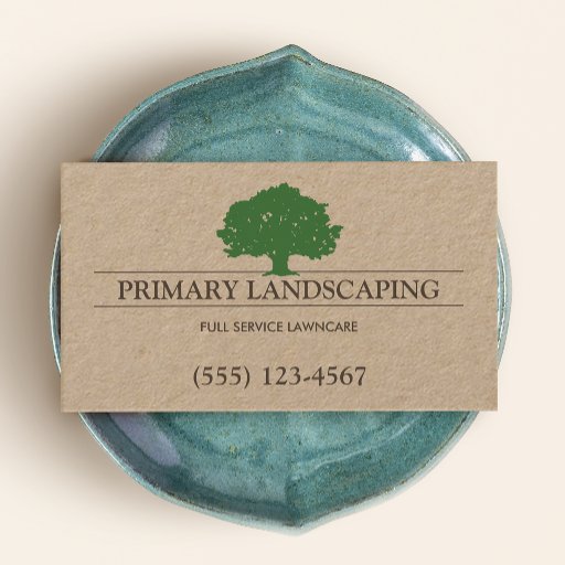 Customizable Tree and Lawn Service Landscaping Landscaper Business Card