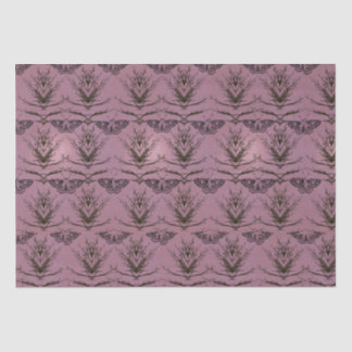 Tree and moth patterned tissue paper