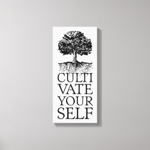 Tree and Quote Canvas Print