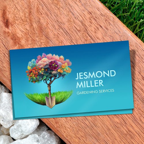 Tree and Shovel _ Colorful Art Business Card