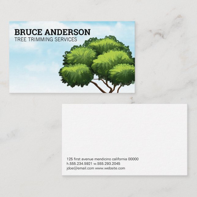 Tree and Sky | Landscaping Business Card (Front/Back)
