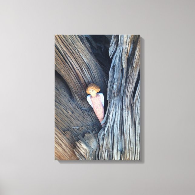 tree angel wrapped canvas print (Front)