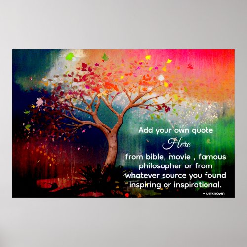  Tree AP81 Artistic Ethereal Calming DIY Quote Poster