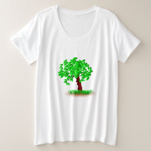 Tree Arbol Plus Size T_Shirt