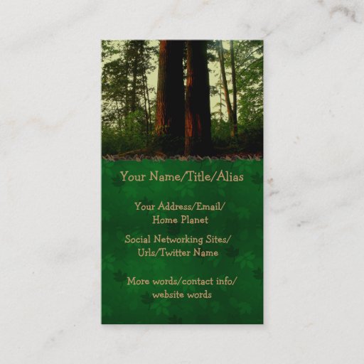 Customizable Tree Art Business Card
