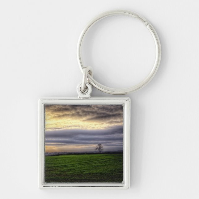 Tree at sunset keychain (Front)