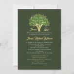 Tree Bar Mitzvah Golden Star of David Invitation<br><div class="desc">Golden tree of life bar mitzvah invitation with beautiful golden tree full of stars with forest green background contrasts nicely with the gold tree and text on this lovely bat mitzvah invitation but feel free to change background color when customizing,  if another shade is preferred.</div>