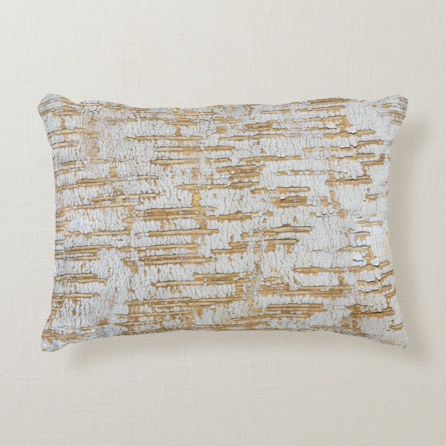 Tree Bark Abstract Natural Pattern Accent Pillow (Front)