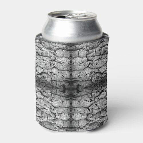 Tree Bark Black And White Photo Closeup Pattern Can Cooler