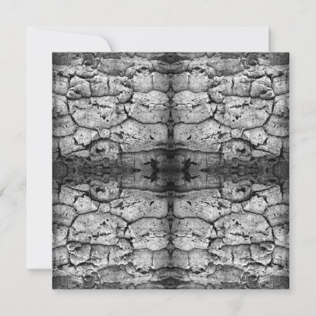Tree Bark Black And White Photo Closeup Pattern    Card (Front)