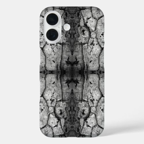 Tree Bark Black And White Photo Closeup Pattern iPhone 16 Case