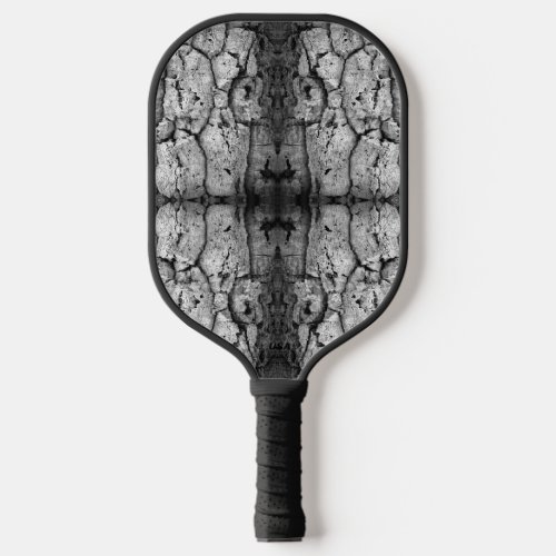 Tree Bark Black And White Photo Closeup Pattern Pickleball Paddle