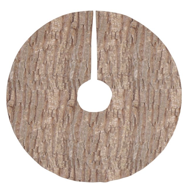 tree bark brushed polyester tree skirt (Front)