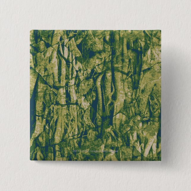 Tree bark camouflage pattern button (Front)