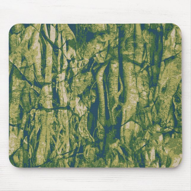 Tree bark camouflage pattern mouse pad (Front)