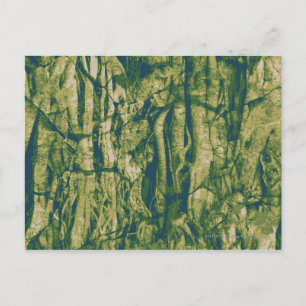 Tree bark camouflage pattern postcard