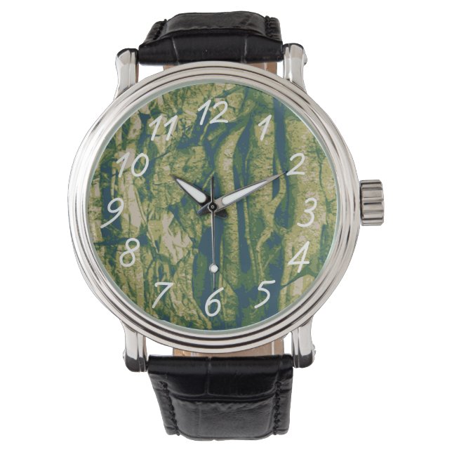 Tree bark camouflage pattern watch (Front)