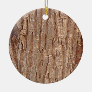tree bark ceramic ornament