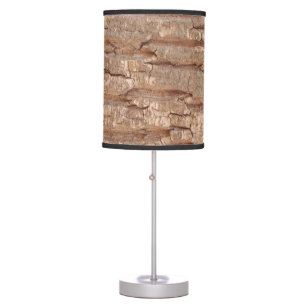tree bark closeup table lamp