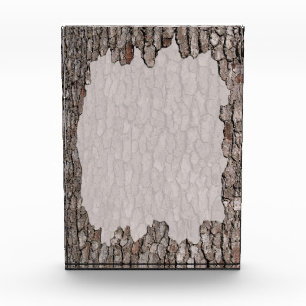 Tree Bark Frame with Gray Copy Space Award