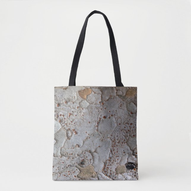Tree Bark Gray Brown Rustic Wilderness Nature Tote Bag (Front)