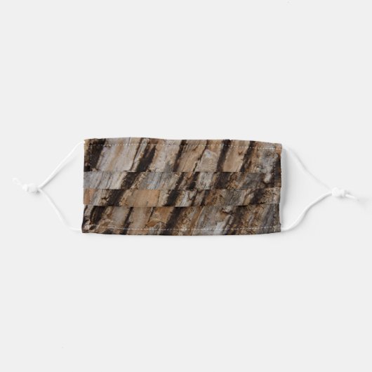Tree Bark I Natural Abstract Textured Design Adult Cloth Face Mask (Front, Folded)