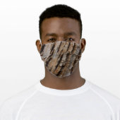 Tree Bark I Natural Abstract Textured Design Adult Cloth Face Mask (Worn)
