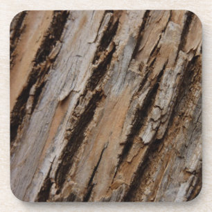 Tree Bark I Natural Abstract Textured Design Coaster