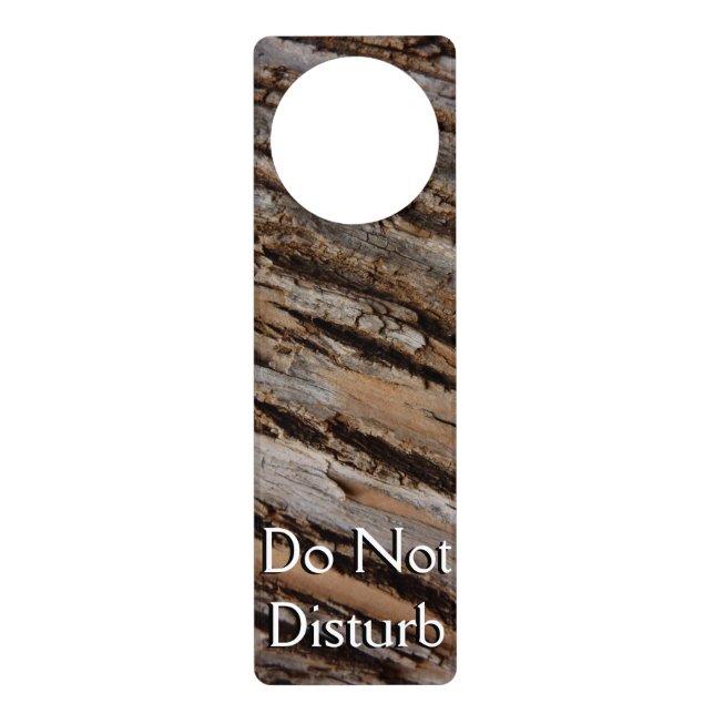 Tree Bark I Natural Abstract Textured Design Door Hanger (Front)