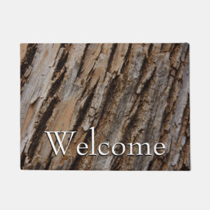 Tree Bark I Natural Abstract Textured Design Doormat