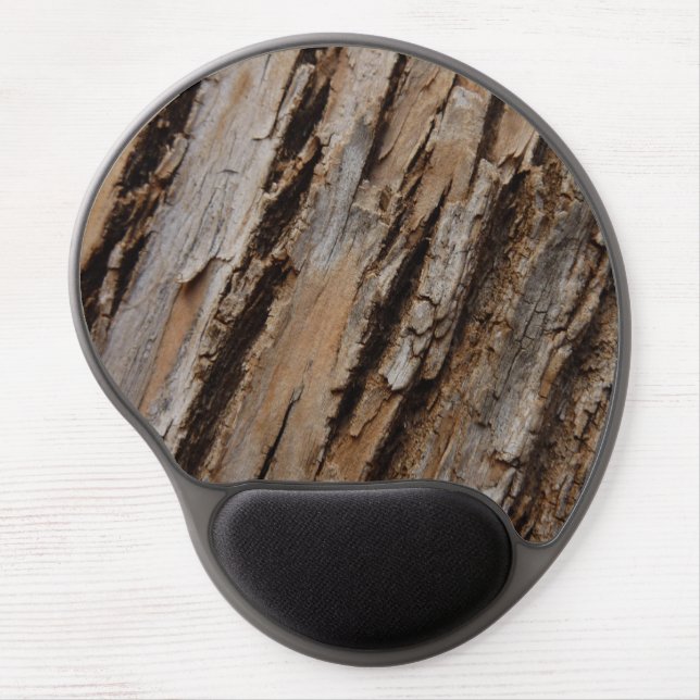 Tree Bark I Natural Abstract Textured Design Gel Mouse Pad (Front)