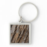 Tree Bark I Natural Abstract Textured Design Keychain