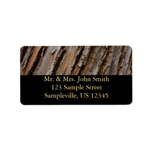 Tree Bark I Natural Abstract Textured Design Label