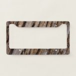Tree Bark I Natural Abstract Textured Design License Plate Frame