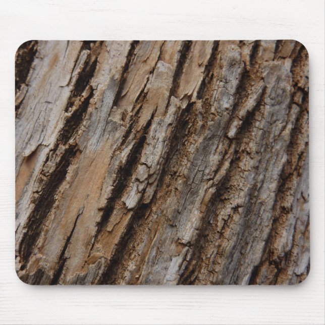 Tree Bark I Natural Abstract Textured Design Mouse Pad (Front)