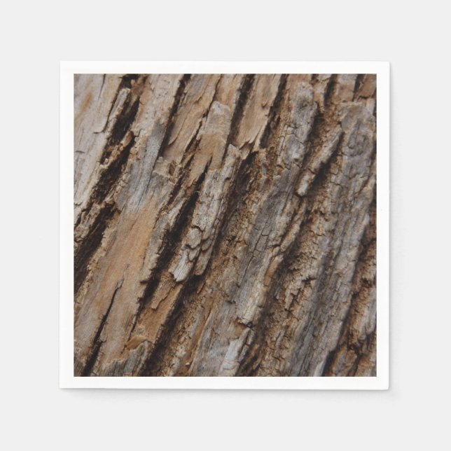 Tree Bark I Natural Abstract Textured Design Napkins (Front)