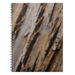 Tree Bark I Natural Abstract Textured Design Notebook