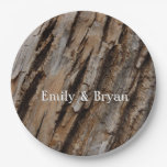Tree Bark I Natural Abstract Textured Design Paper Plates