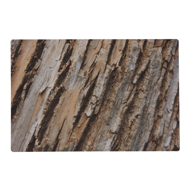 Tree Bark I Natural Abstract Textured Design Placemat (Front)