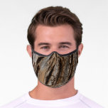 Tree Bark I Natural Abstract Textured Design Premium Face Mask