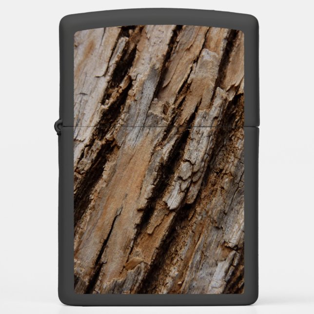 Tree Bark I Natural Abstract Textured Design Zippo Lighter (Front)